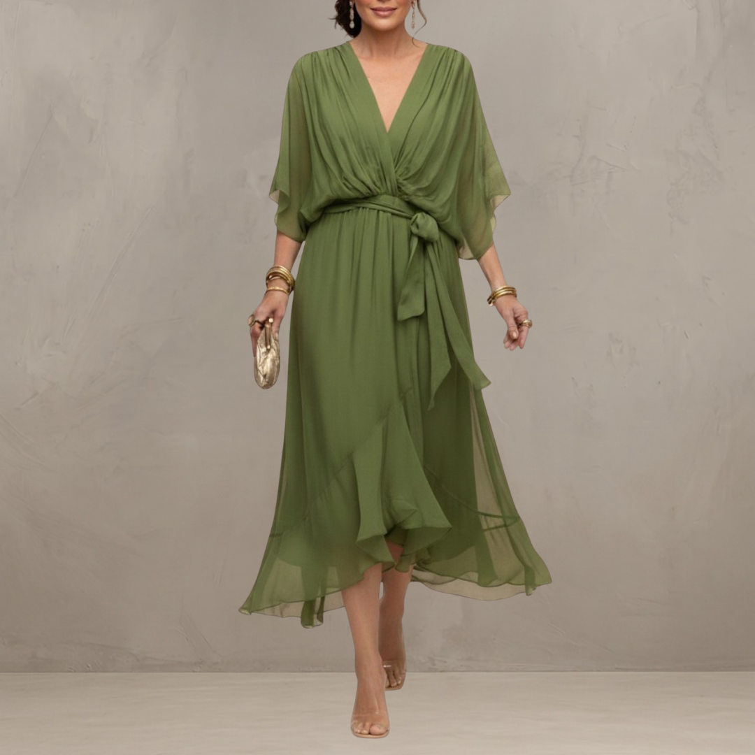 Marta | Elegante Abito Midi in Chiffon