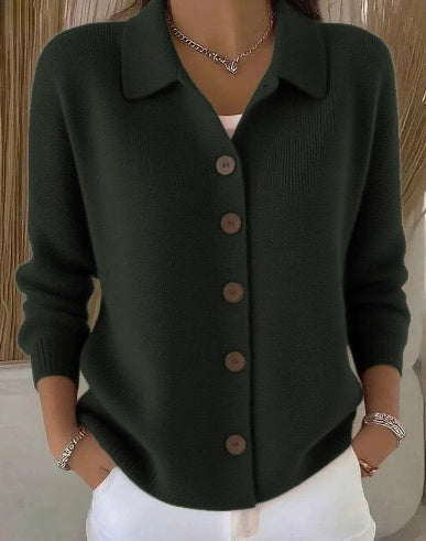 Josephine™ | Cardigan con Collo alla Francese e Bottoni
