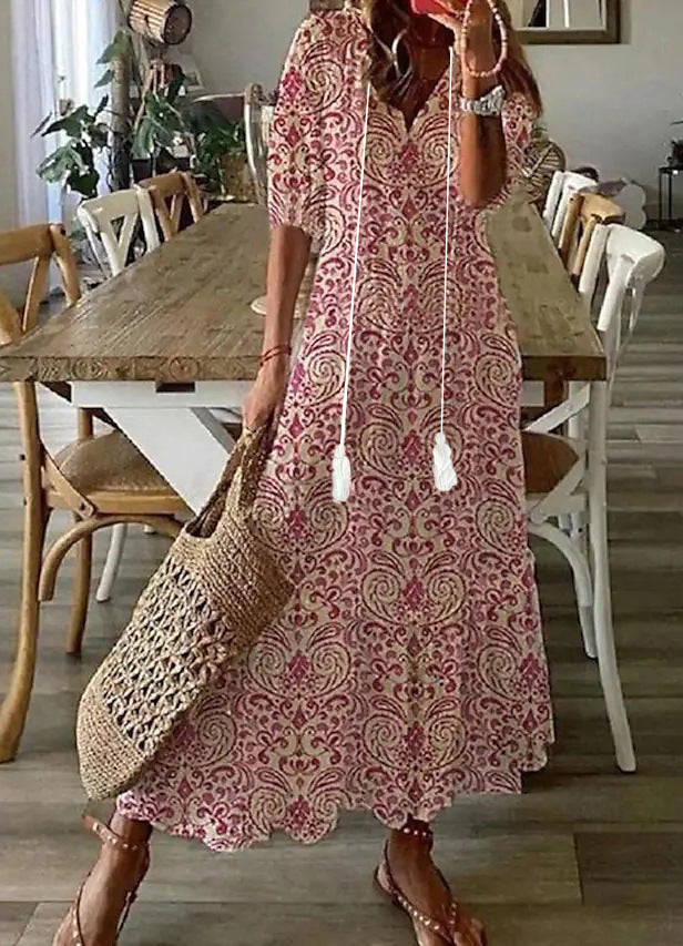 Amalia | Abito Maxibio Vintage Boho Estivo