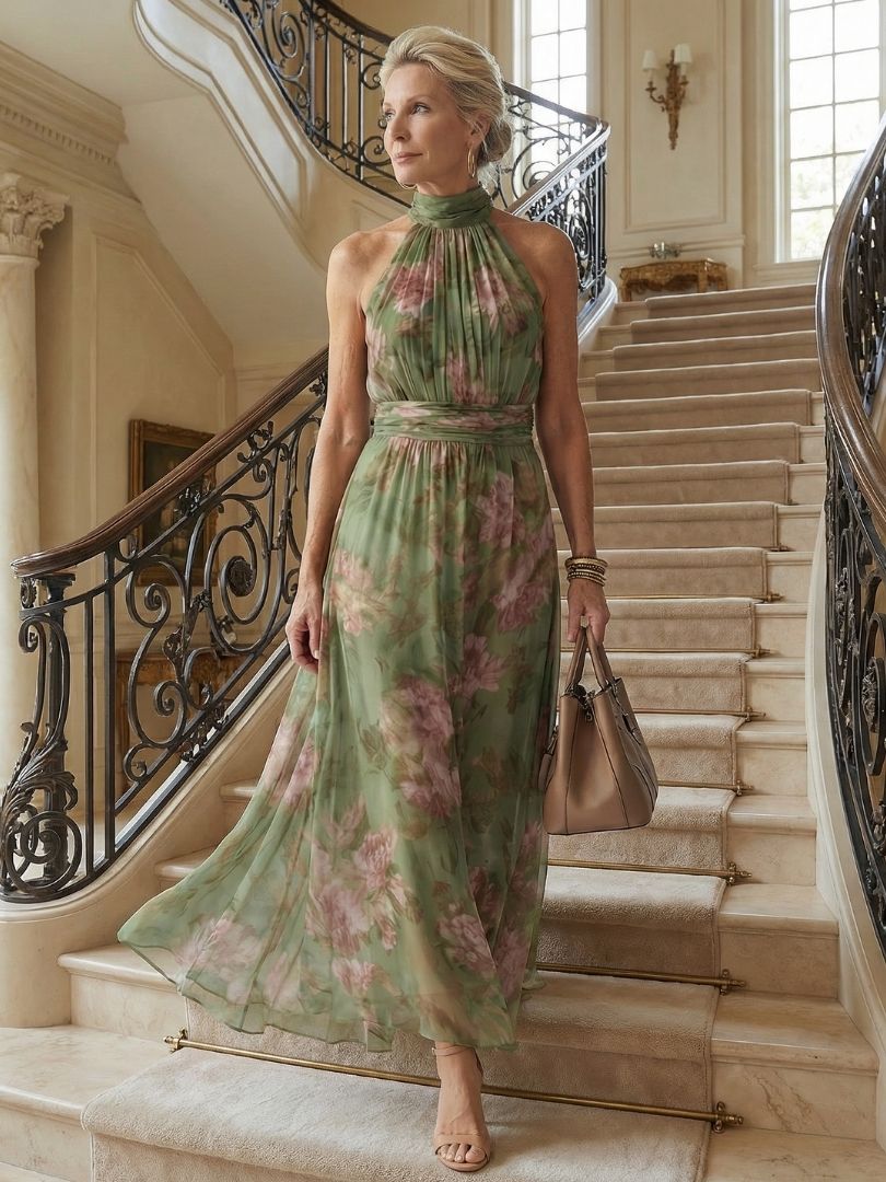 Naomi | Abito Maxi con Scollo Halter
