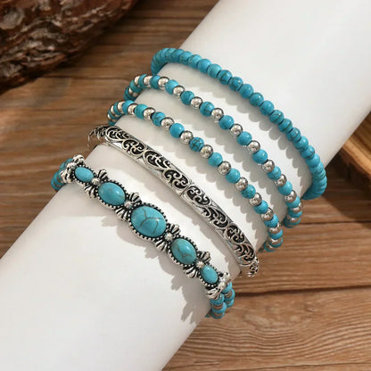 Set di bracciali con perle turchesi