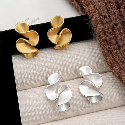 Orecchini a Fiore in Argento e Oro 18 Carati