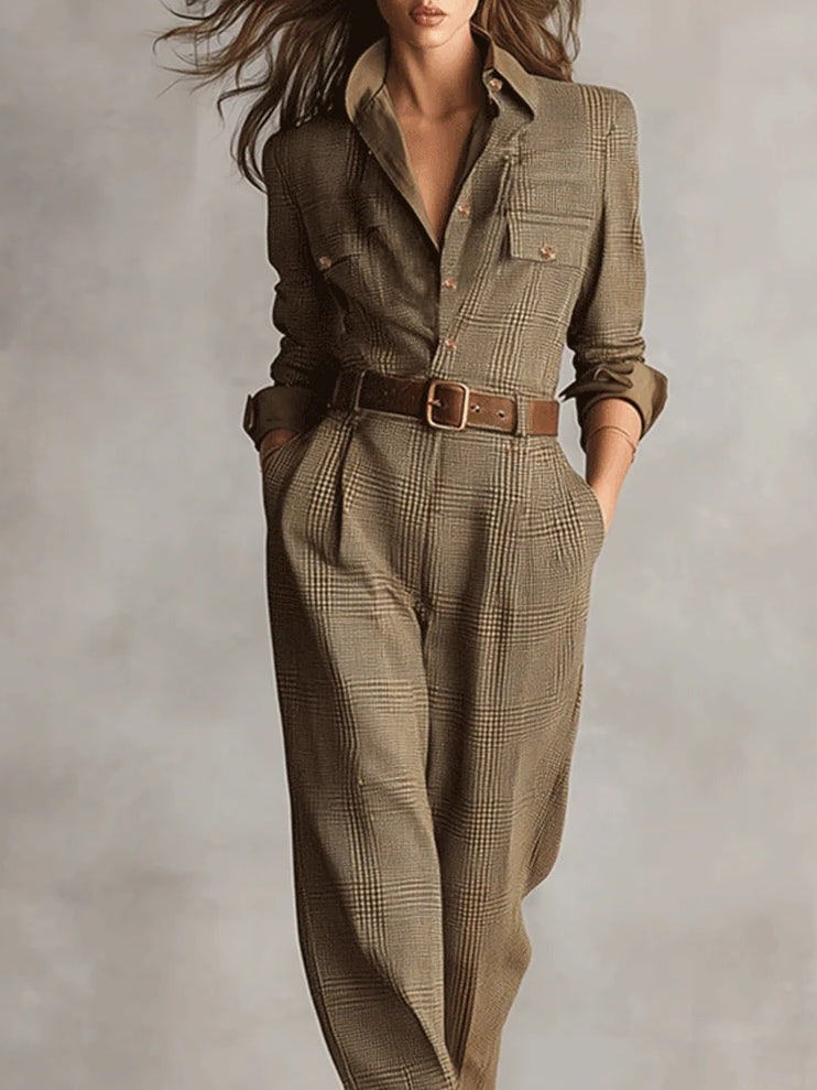 Lucinda – Elegante Tuta in Tessuto Tweed