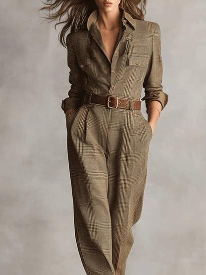 Lucinda – Elegante Tuta in Tessuto Tweed