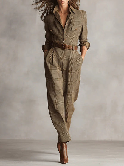Lucinda – Elegante Tuta in Tessuto Tweed