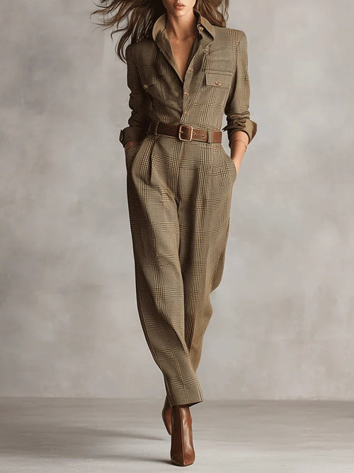 Lucinda – Elegante Tuta in Tessuto Tweed