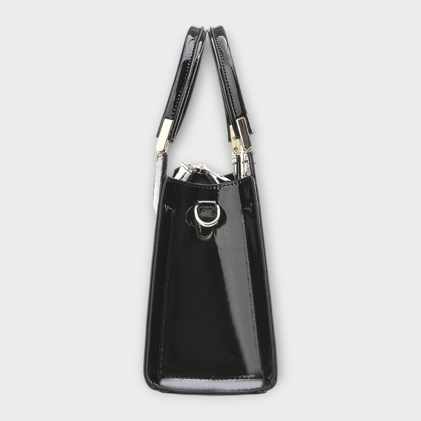 Borsa a Mano Effetto Coccodrillo Lucido