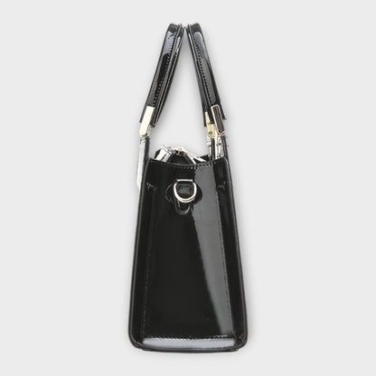 Borsa a Mano Effetto Coccodrillo Lucido