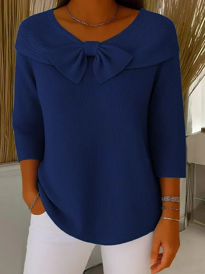 Tivella™ | Maglione con Fiocco e Collo Tondo