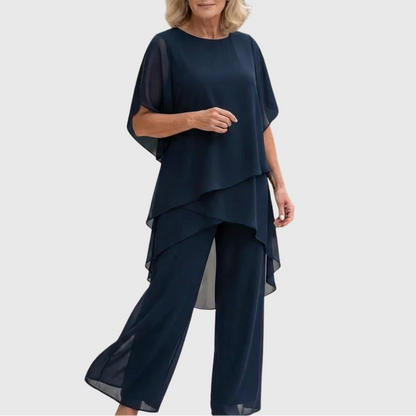Chiara | Completo 2 pezzi con pantaloni palazzo