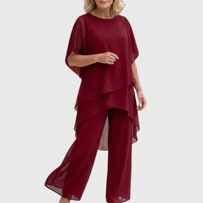 Chiara | Completo 2 pezzi con pantaloni palazzo