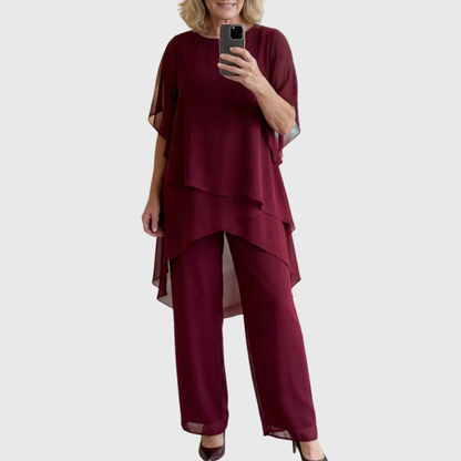 Chiara | Completo 2 pezzi con pantaloni palazzo