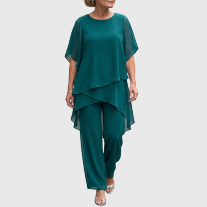 Chiara | Completo 2 pezzi con pantaloni palazzo