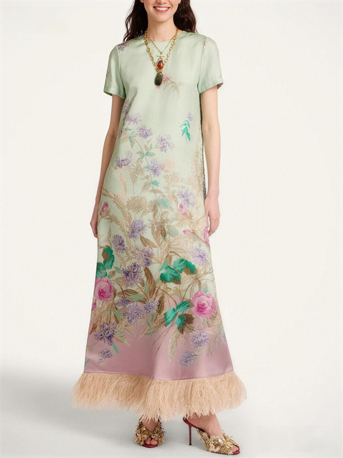 Abito Boho Maxi con Fiori