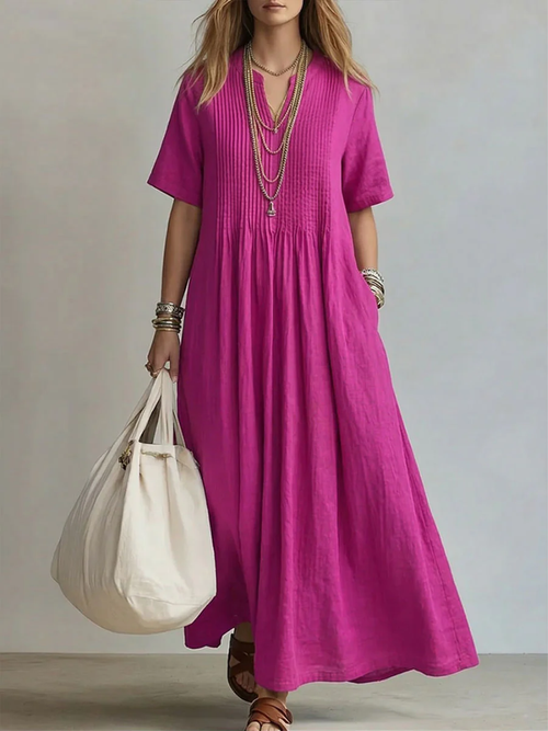Noor | Abito plissettato con tasche
