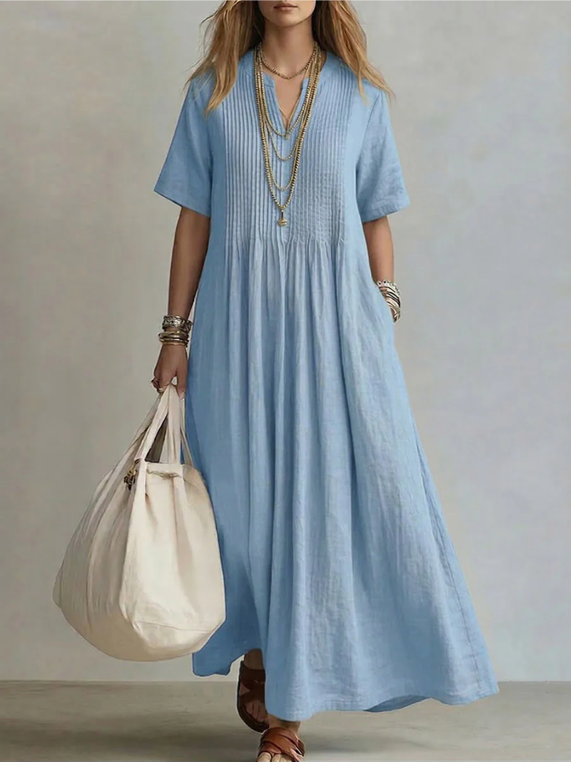 Noor | Abito plissettato con tasche