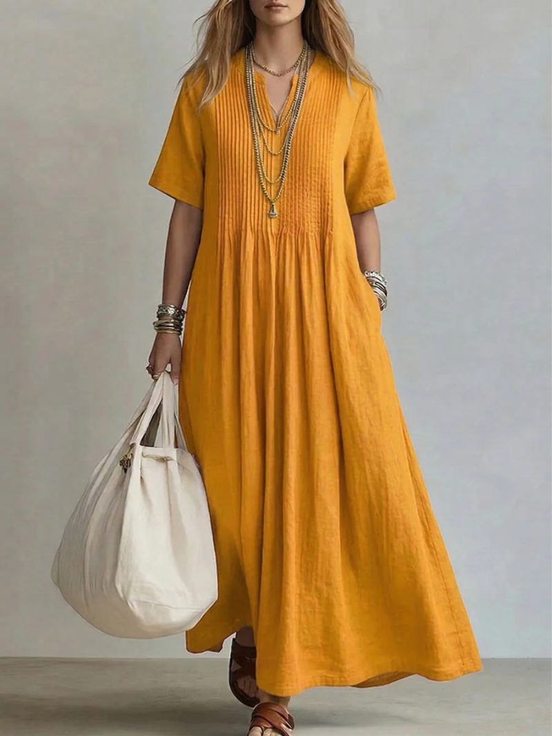 Noor | Abito plissettato con tasche