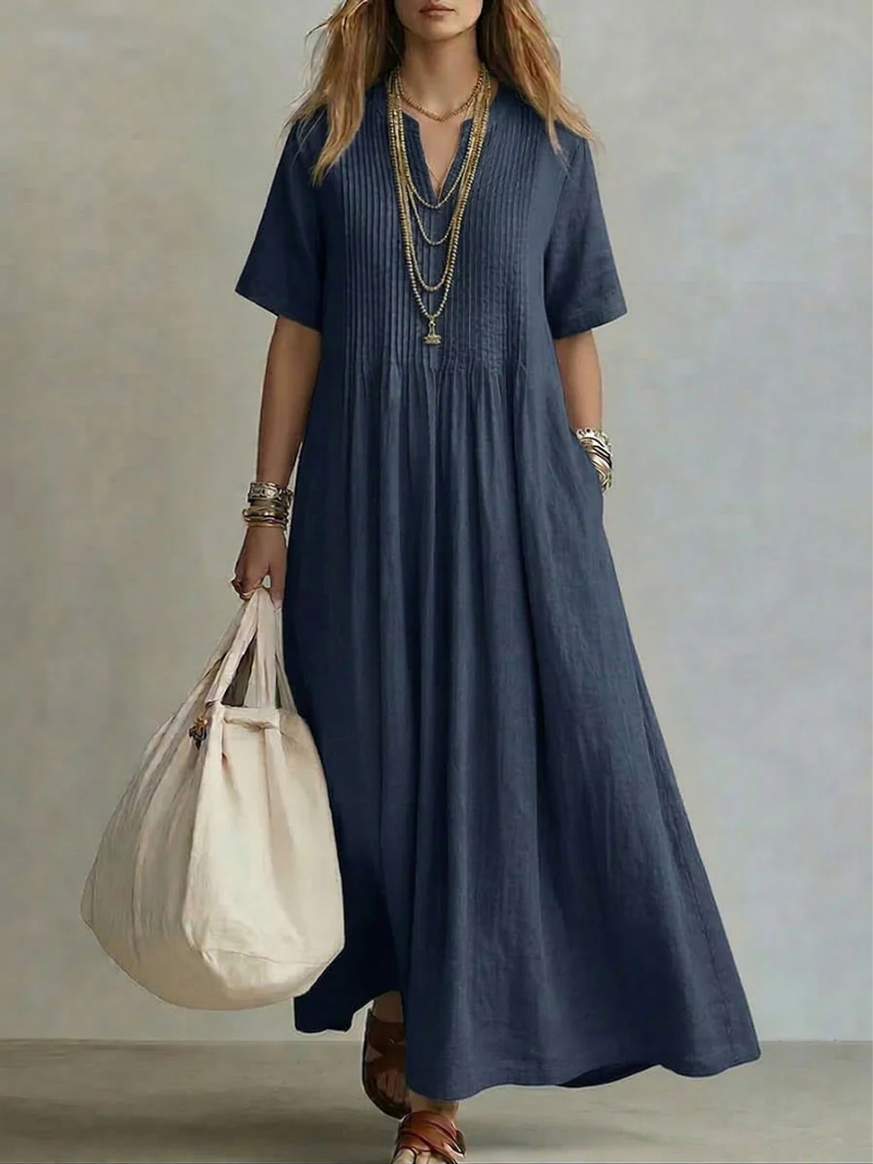 Noor | Abito plissettato con tasche