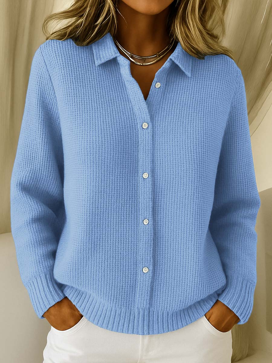 Camille™ | Cardigan con Bottoni in Maglia Testurizzata