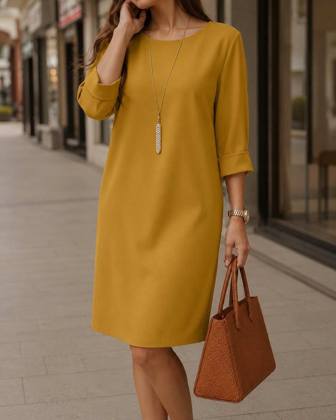 Odette | Abito midi elegante con tasche