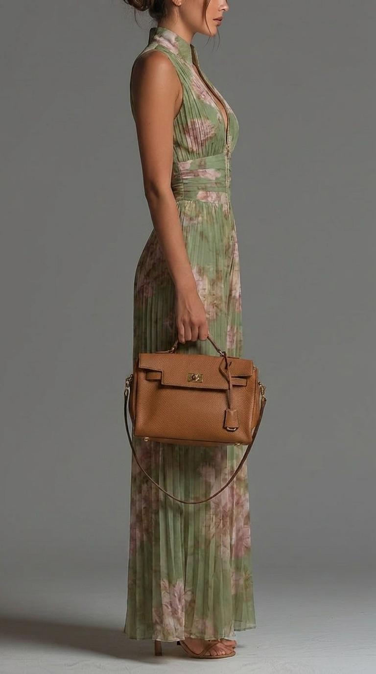Rosie | Salopette in Chiffon Floreale Plissettato