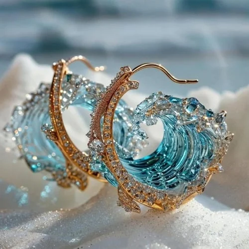 Orecchini Fluttuanti Mare