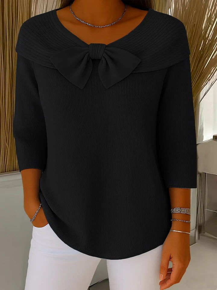 Tivella™ | Maglione con Fiocco e Collo Tondo