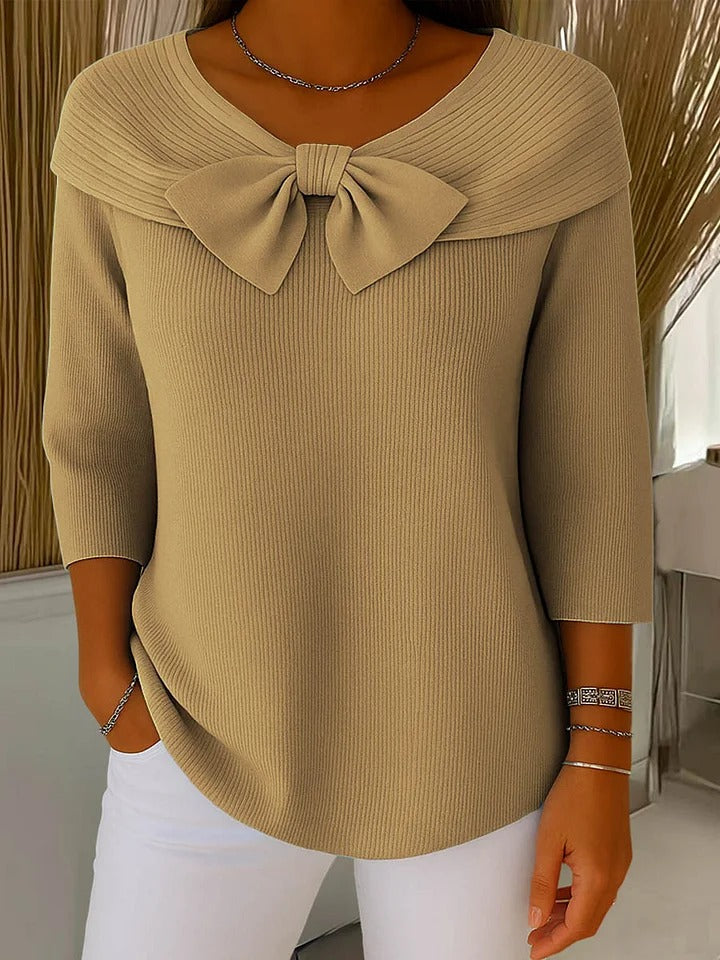 Tivella™ | Maglione con Fiocco e Collo Tondo