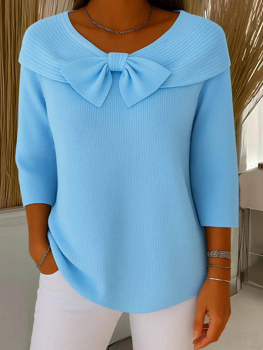 Tivella™ | Maglione con Fiocco e Collo Tondo
