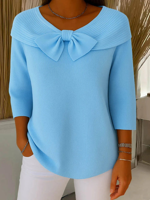 Tivella™ | Maglione con Fiocco e Collo Tondo