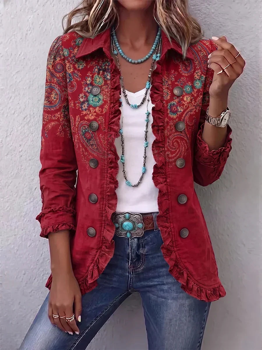 Francine | Giacca in cashmere con volant