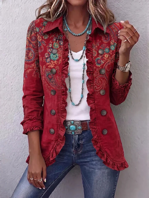 Francine | Giacca in cashmere con volant