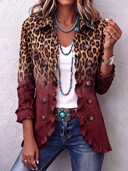 Chiara | Blazer con sfumature e motivo leopardato