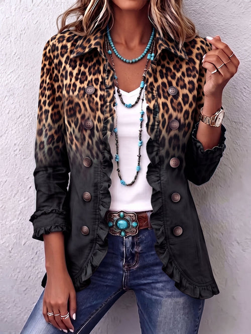 Colette | Blazer nero con volant