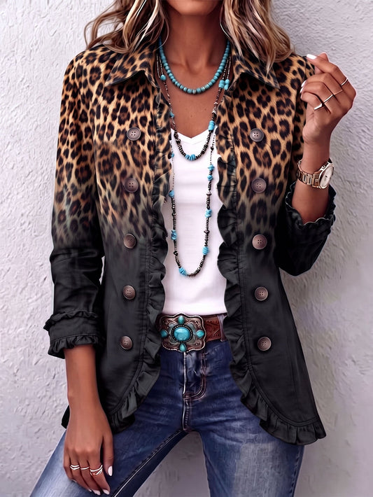Colette | Blazer nero con volant