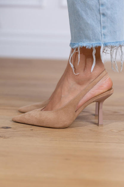 Décolleté beige a punta