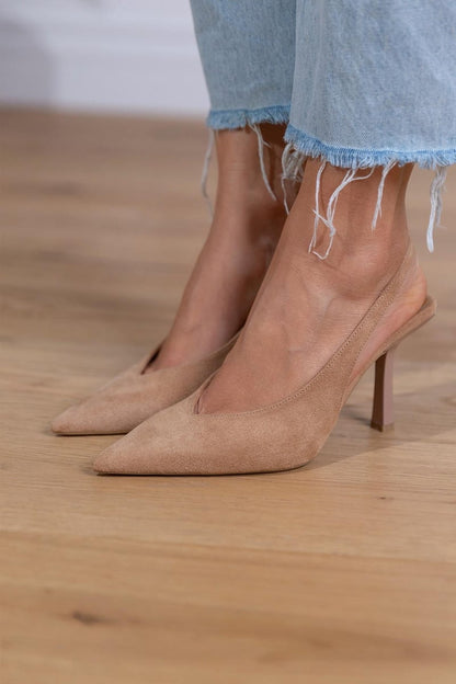 Décolleté beige a punta