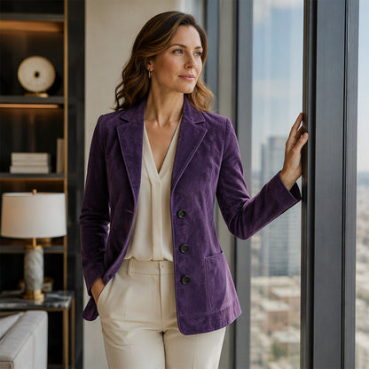 Blazer in camoscio per donna